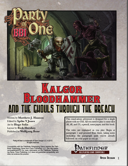 Дворф сражается с гулем. Party of One / BB1 / Kalgor Bloodhammer and the Ghouls Through the Reach.