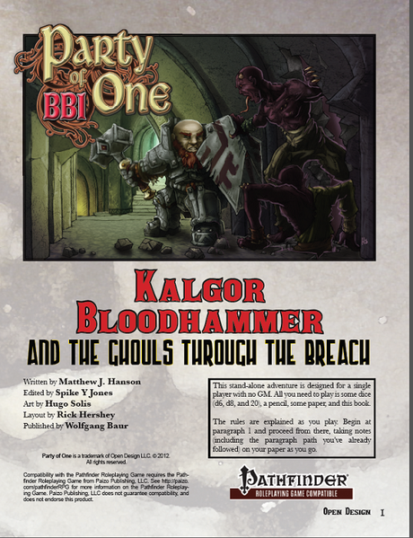 Файл:Обложка соло-приключения BB1 Party of One - Kalgor Bloodhammer and the Ghouls Through the Reach.png