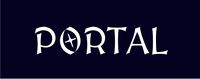 Белые буквы Portal на чёрном фоне. Внутри буквы O звёздочка, будто виден другой мир через портал.