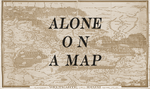 Текст Alone on a Map на фоне карты.