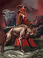 Asmodeus with hellhound.JPG